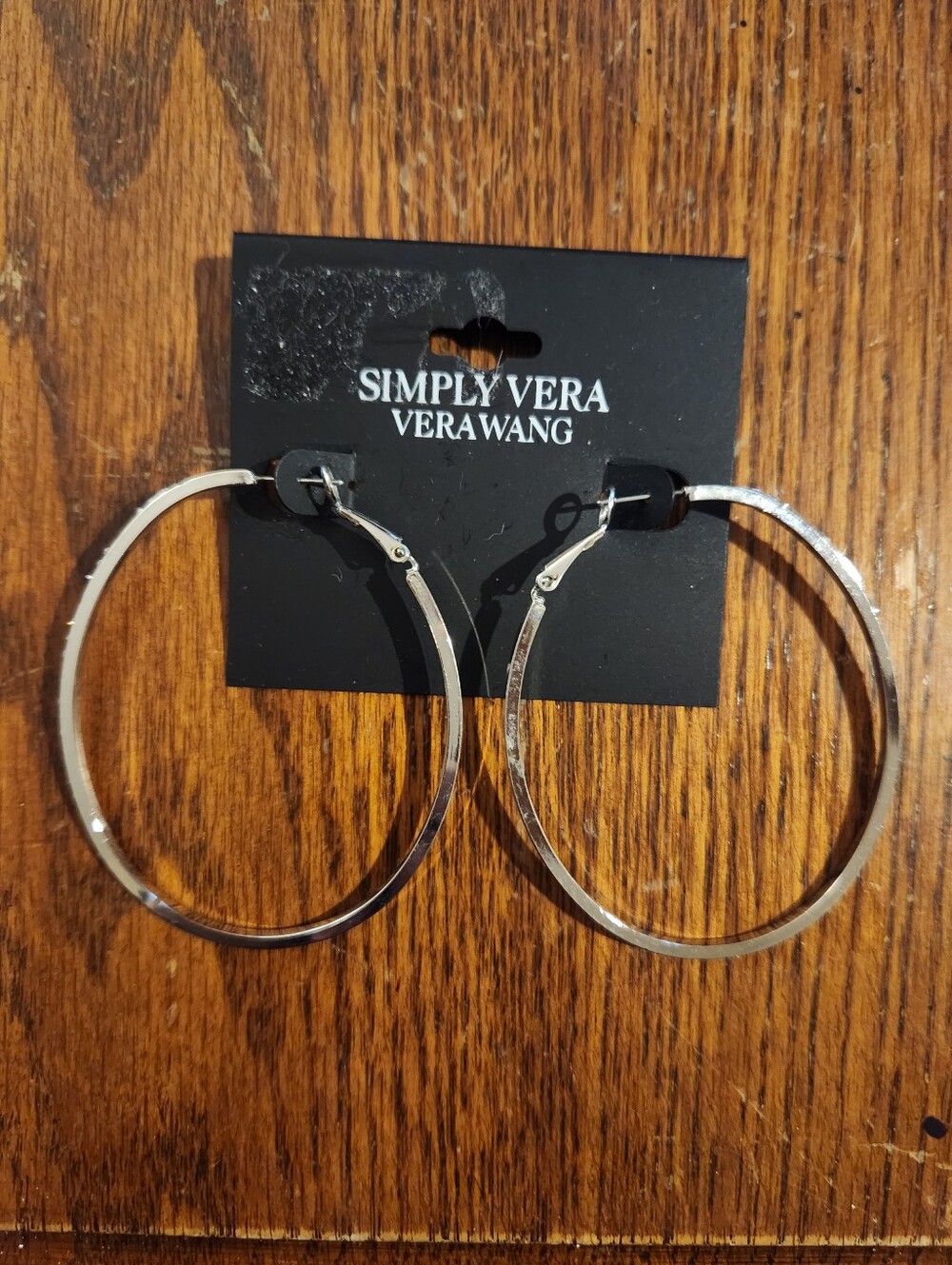 Simply Vera Vera Wang Silver Large Hoop Earrings